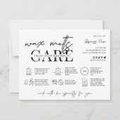 Minimale washandleiding Hartelijk dank Bedankkaart (Voorkant)