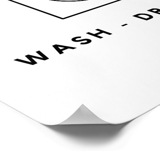 Minimale wasruimte poster (Hoek)