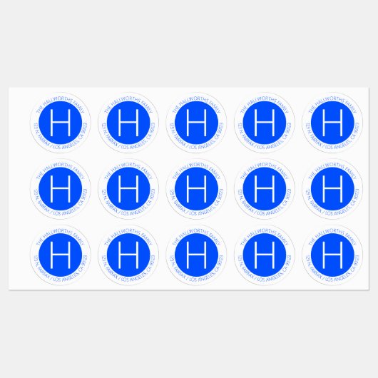 Minimale waterdichte moderne, blauwe en witte etik labels (Vel)