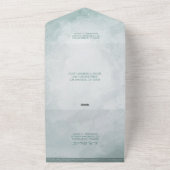 Minimale Waterverf Alles in één bruiloft All In One Uitnodiging (Buitenkant)