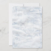 Minimale waterverf blauwe foto Opslaan datum Save The Date (Achterkant)