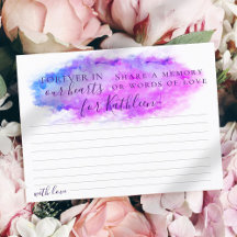 Minimale Waterverf Deel een Memory Attendance Card