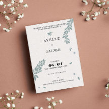 Minimale Waterverf Foliage Custom Wedding Guest