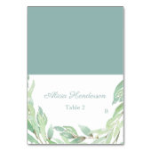 Minimale Waterverf Greenery Baptism Place Card Kaart (Voorkant)