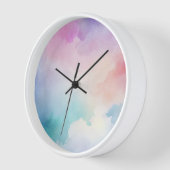 Minimale Waterverf grote klok met hout (Hoek)