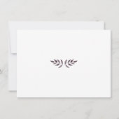 Minimale Waterverf Ink Foliage Diamond Weddenschap Save The Date (Achterkant)