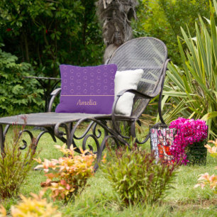 Minimale waterverf kringloop paarse kussen