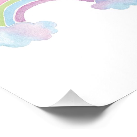 Minimale Waterverf Regenboogregenboogsprinkhaan Ki Foto Afdruk (Hoek)