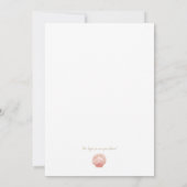 Minimale Waterverf Scallop Shell ontwerpuitnodigin Kaart (Achterkant)