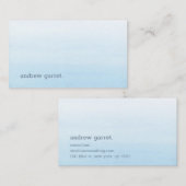 Minimale Waterverf Sky Blue Visitekaartje (Voorkant / Achterkant)