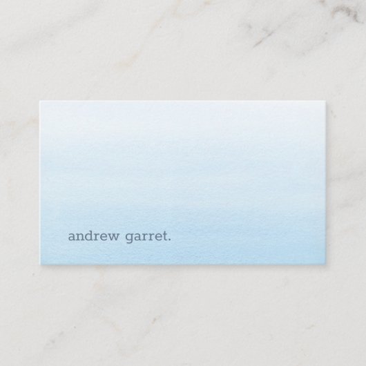 Minimale Waterverf Sky Blue Visitekaartje (Voorkant)
