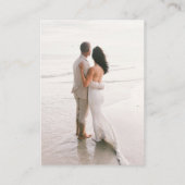 Minimale waterverf strand bruiloft details kaart (Achterkant)