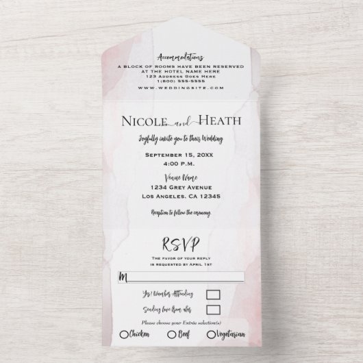 Minimale Waterverf voor overgewicht All In One Uitnodiging (Binnen)