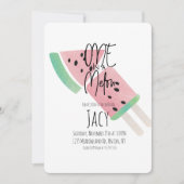 Minimale Waterverf Watermeloen Confetti Kaart (Voorkant)