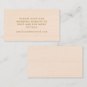 Minimale website met een modern Boho-peach Gold We Informatiekaartje (Voorkant / Achterkant)