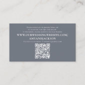 Minimale website voor blauwe foto QR-code eenvoudi Informatiekaartje (Voorkant)