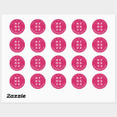 Minimale weddenschapsdatum Opslaan Datum magenta Ronde Sticker (Vel)