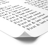 Minimale weduwenkaart poster (Hoek)