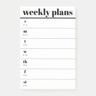 Minimale weekplanner plaknotitieblok post-it® notes