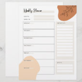 Minimale weekplanning (Voorkant / Achterkant)