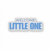 Minimale Welcome Little One Baby Shower Sticker (Voorkant)