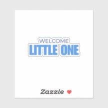 Minimale Welcome Little One Baby Shower Sticker