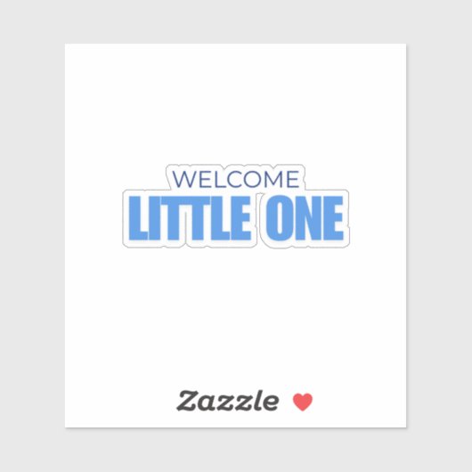 Minimale Welcome Little One Baby Shower Sticker (Vel)