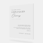 Minimale Welkom bij het Unplugged Wedding Ceremony Acryl Bord (Hoek)