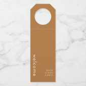 Minimale Welkom Fles Hanger Label (Voorkant)