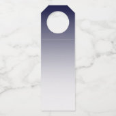 Minimale Welkom Navy Fles Ophanglabel Flessenhanger (Achterkant)