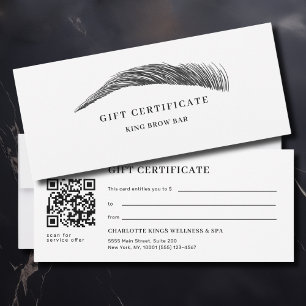 Minimale Wenkbrauw Salon QR Code Cadeaubon
