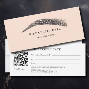 Minimale Wenkbrauw Salon QR Code Cadeaubon