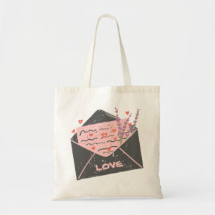 Minimale wilde bloemen, minimale Canvas tas van bo