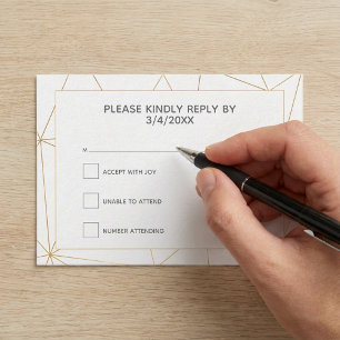 Minimale wilde bloemen RSVP-kaart RSVP Kaartje