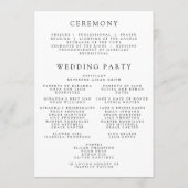 Minimale Wildflower Lesbische Pride Floral bruilof Programma (Achterkant)