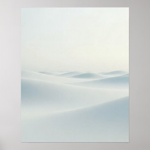 Minimale winter-sneeuwlandschap-kunstprint poster