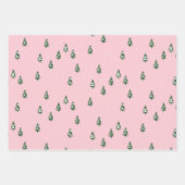 Minimale winterpine bosroze inpakpapier vel (Voorkant 3)