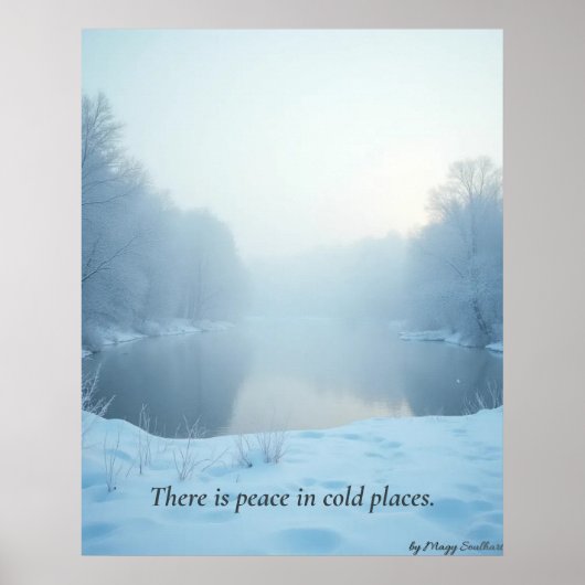 Minimale Winterposter – Neutrale Wanddecoratie Poster (Voorkant)