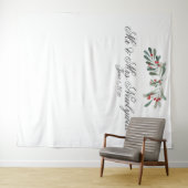 Minimale wintertakken trouwfotobehang wandkleed (In Situ (horizontaal))