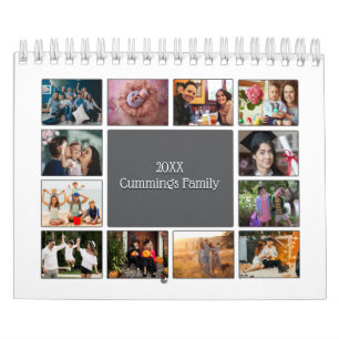 Minimale Witte Aangepaste Fotokalender Kalender