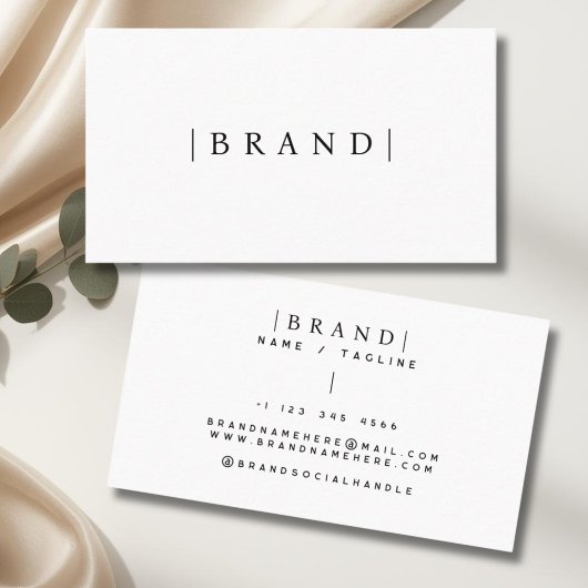 Minimale witte add-merknaam visitekaartje