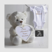 Minimale witte beren zwangerschapsaankondiging (Voorkant)