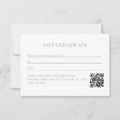 Minimale Witte Botanische Zakelijke QR-code (Achterkant)