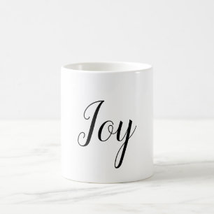 minimale witte, elegante tekst koffiemok