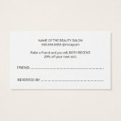 Minimale witte Faux Gold Line Heart Visitekaartje (Achterkant)