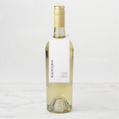 Minimale witte flesophanglabel met welkom flessenhanger (Op fles)