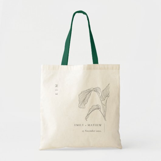 Minimale witte honkpalm rond handpalm tote bag (Voorkant)