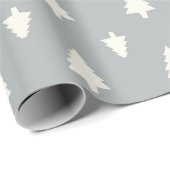 Minimale Witte Kerstboom Vakantie Gift Cadeaupapier (Rol Hoek)