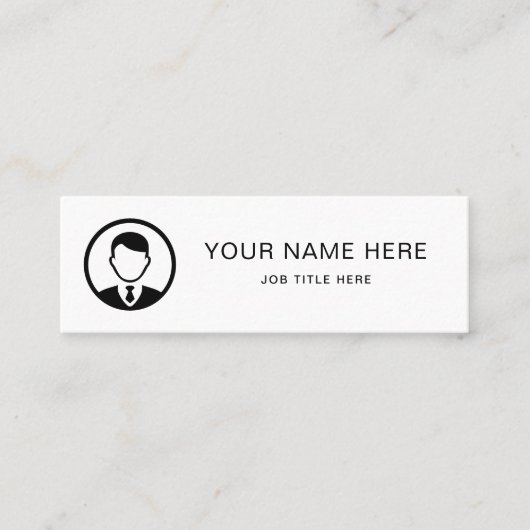 Minimale witte Mini-oproepkaart met zwart script Contactkaartje (Voorkant)