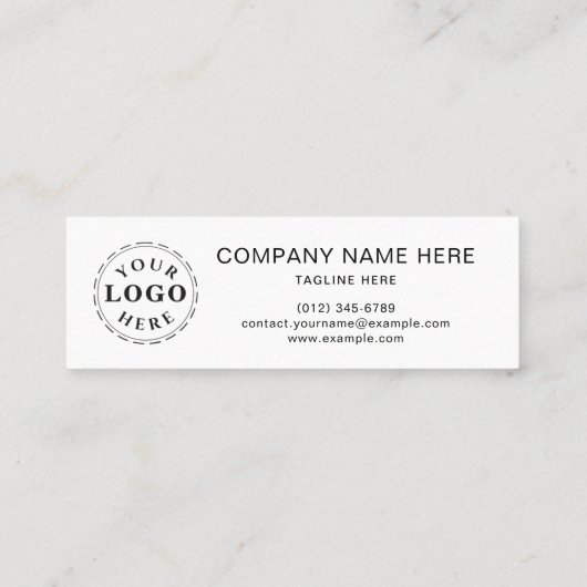 Minimale witte Mini-oproepkaart met zwart script Contactkaartje (Achterkant)